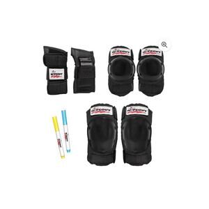 New Wipeout black youth 5+ knee and elbow pads